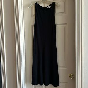 Size 12 - Loft black a line sleeveless dress - with POCKETS - great condition!